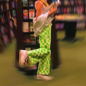Green Checkered Pants